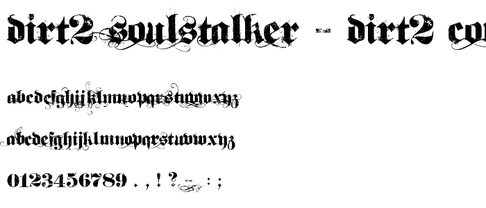Dirt2 SoulStalker - Dirt2_com font
